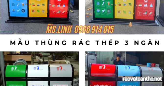 5 mẫu thùng rác phân loại ngoài trời cho khu vực công cộng