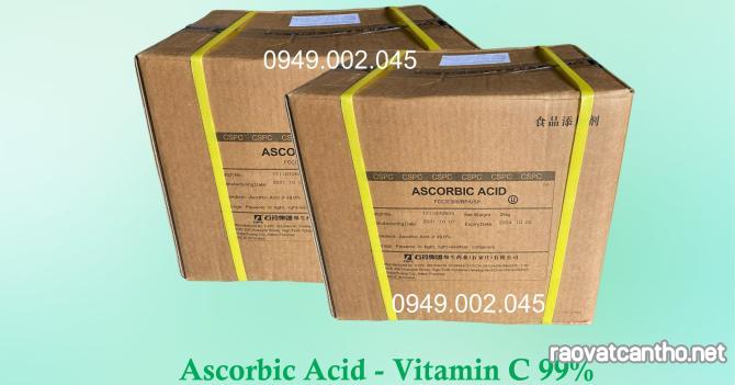 Ascorbic acid - Vitamin C 99% giúp tôm cá tăng sức đề kháng