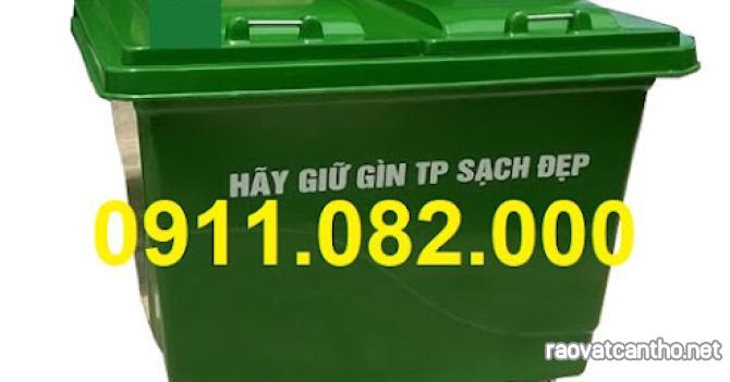 Bán thùng rác công nghiệp giá rẻ tại cần thơ, thùng rác 120l 240l- lh 0911082000