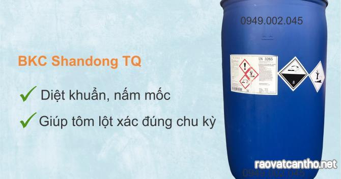 BKC nguyên liệu 80% giúp xử lý nước trong khi nuôi tôm