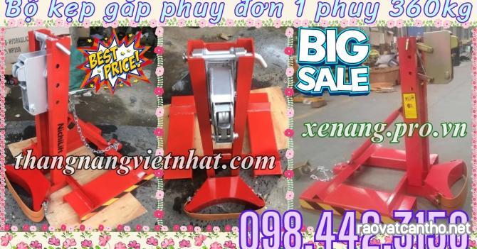 Bộ kẹp gắp thùng phuy đơn 1 thùng phuy 360kg