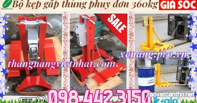 Bộ kẹp gắp thùng phuy đơn 1 thùng phuy 360kg