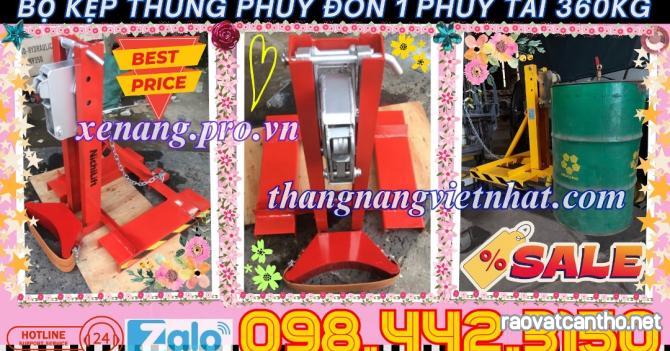 Bộ kẹp gắp thùng phuy đơn 1 thùng phuy 360kg