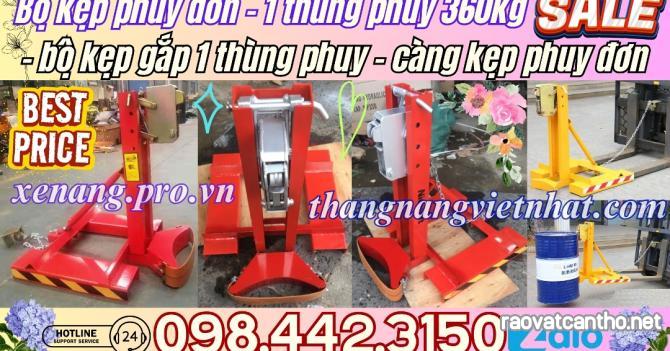 Bộ kẹp gắp thùng phuy đơn 1 thùng phuy 360kg