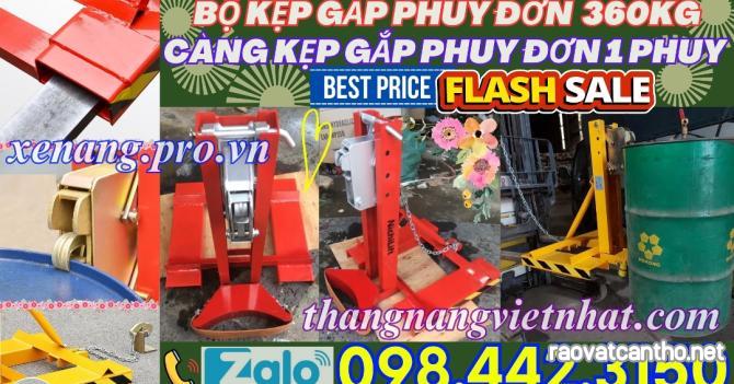 Bộ kẹp gắp thùng phuy đơn 1 thùng phuy 360kg