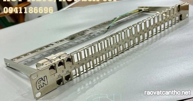 Bộ thanh đấu nối 48 cổng 1U Cat6A, hiệu Ancomteck , bao gồm thanh quản lý cáp mã ACT-48S1U, ACT-S6A