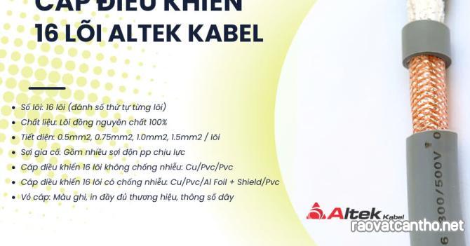 Cáp điện 16 lõi, cáp điều khiển 16 lõi từ 0.5mm - 1.5mm