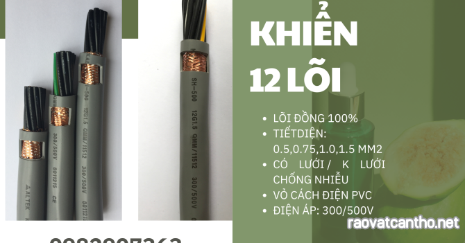 Cáp Điều Khiển 12 Lõi phân phối Hà Nội, Đà Nẵng, TP HCM