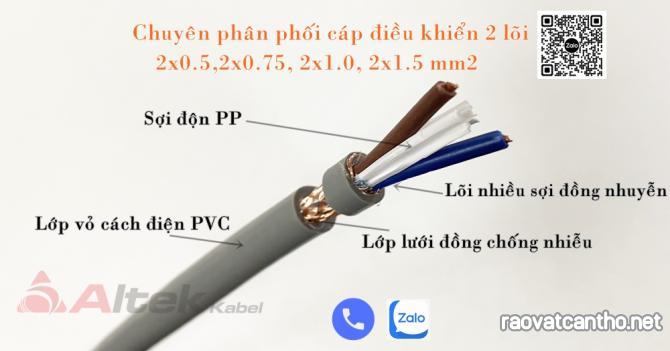 Cáp điều khiển 2 lõi, Cáp tín hiệu  chống nhiễu