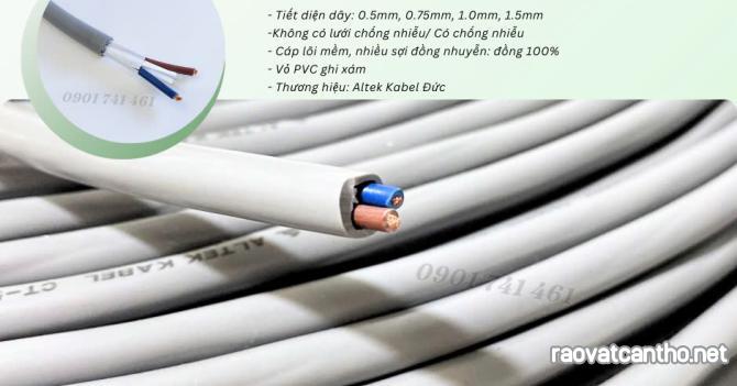 Cáp điều khiển 2x0.75 Quảng Ngãi, Bình Định, Phú Yên, Khánh Hòa