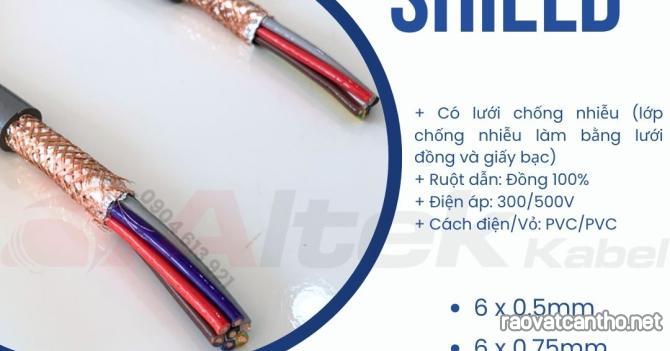 Cáp điều khiển 6x0.75mm chống nhiễu / không chống nhiễu Altek Kabel