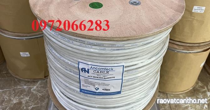 Cáp mạng CAT6A FTP-STP bọc bạc chống nhiễu, ANCOMTECK ACT-BOX305-6AWHITE