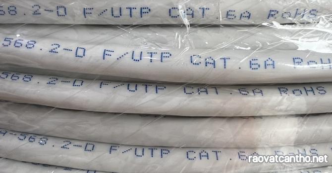 Cáp mạng CAT6A FTP-STP bọc bạc chống nhiễu, ANCOMTECK ACT-BOX305-6AWHITE