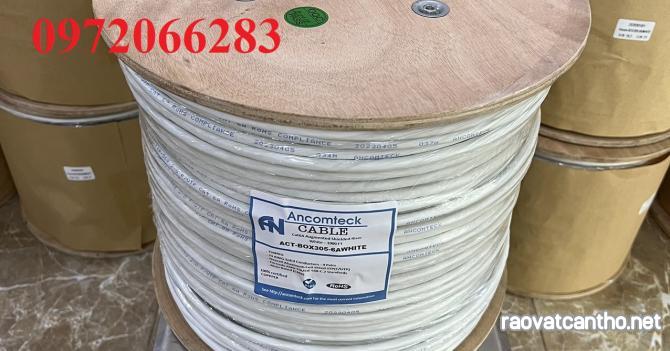 Cáp mạng CAT6A FTP-STP bọc bạc chống nhiễu, ANCOMTECK ACT-BOX305-6AWHITE