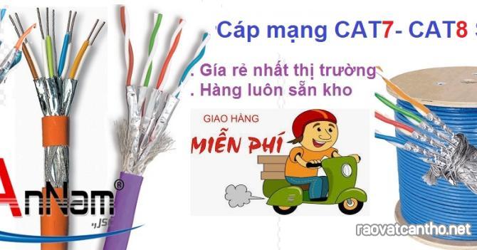 Cáp mạng CAT7 SFTP chống nhiễu 3 lớp, kháng cháy, chống chuột, màu xanh, dài 305m/cuộn
