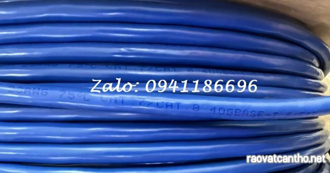 Cáp mạng CAT7 SFTP chống nhiễu 3 lớp, kháng cháy, chống chuột, màu xanh, dài 305m/cuộn