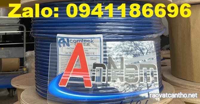 Cáp mạng CAT7 SFTP chống nhiễu 3 lớp, kháng cháy, chống chuột, màu xanh, dài 305m/cuộn
