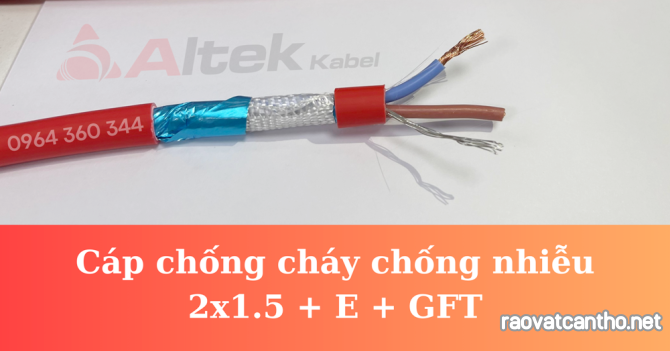 Cáp tín hiệu chống cháy chống nhiễu 2x1.0 + E + GFT