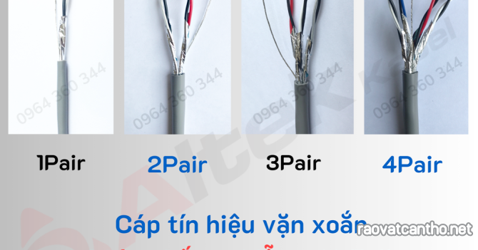 Cáp tín hiệu vặn xoắn AWG chống nhiễu Al Foil