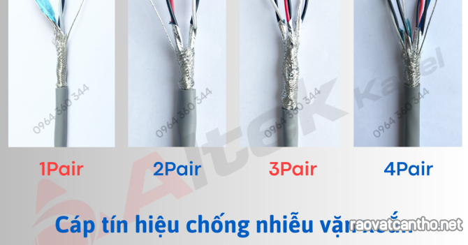 Cáp tín hiệu vặn xoắn AWG chống nhiễu Al Foil