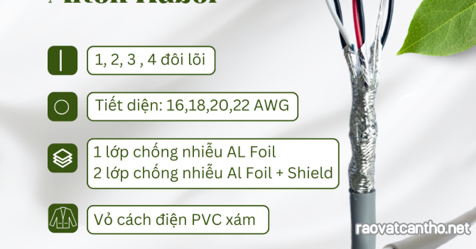 Cáp tín hiệu vặn xoắn chống nhiễu AWG - Altek Kabel