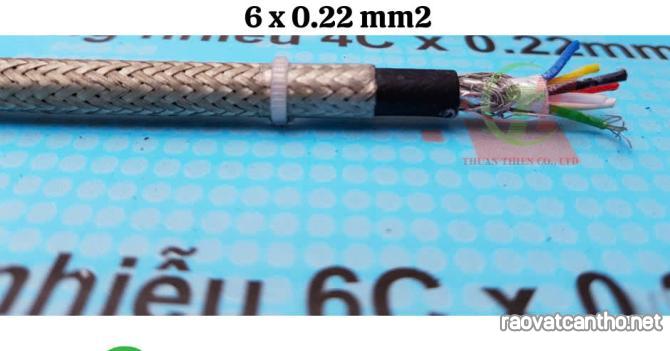 Cáp vỏ lưới đồng chống nhiễu 6 x 0.22