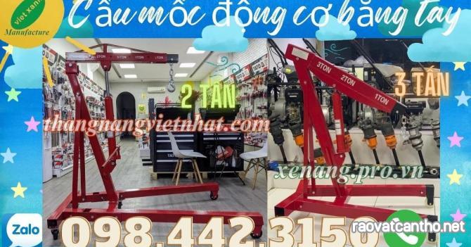 Cẩu thủy lực mini bằng tay 2 tấn - cẩu mốc động cơ 3 tấn sale giá cực sốc