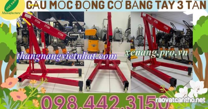 Cẩu thủy lực mini bằng tay 2 tấn - cẩu mốc động cơ 3 tấn sale giá cực sốc