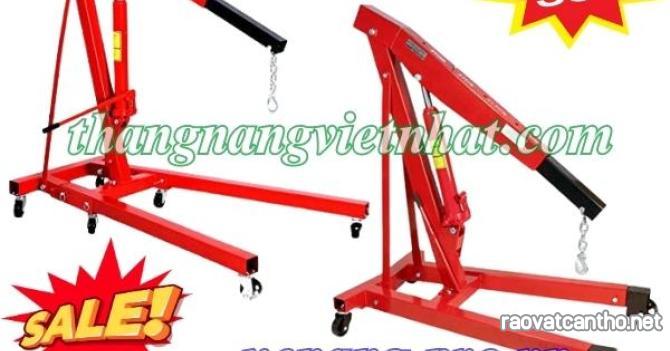 Cẩu thủy lực mini bằng tay 2 tấn - cẩu mốc động cơ 3 tấn sale giá cực sốc