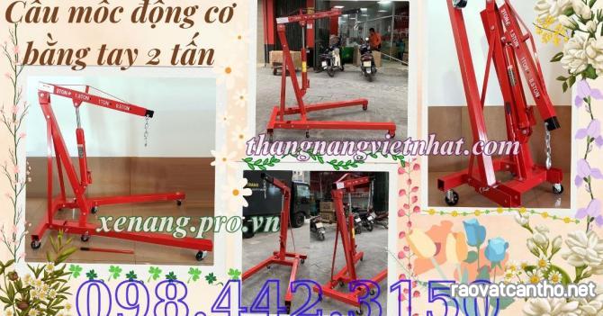 Cẩu thủy lực mini bằng tay 2 tấn - cẩu mốc động cơ 3 tấn sale giá cực sốc