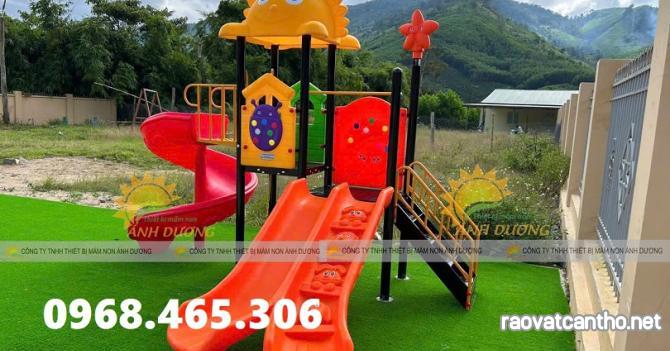 Cầu trượt liên hoàn trẻ em nhập khẩu siêu bền, cầu trượt trẻ em