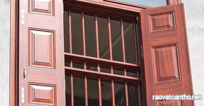 Cửa sổ thép vân gỗ tại Tại Nha Trang | Mẫu cửa sổ hiện đại 2024