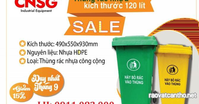 Cung cấp Sỉ thùng rác 120 lít hàng tốt giá tốt- lh 0911082000