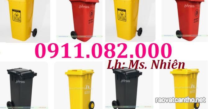 Cung cấp thùng rác nhựa 120L 240L loại dày giá rẻ- thùng rác chịu lực tốt, di chuyển linh hoạt- lh