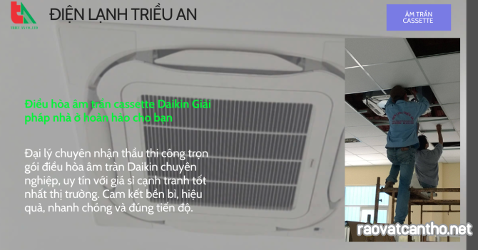 Đại lý phân phối – Thi công điều hòa âm trần cassette Daikin 2.5HP chính hãng giá sỉ tại tp.HCM