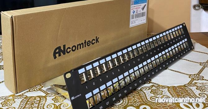 Đầu bấm hạt mạng ANCOMTECK CAT8 chống nhiễu mã  ACT-F8S-P100, bọc kim loại titan mạ vàng