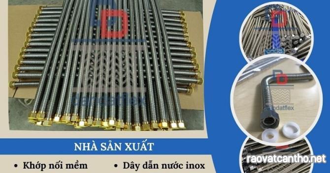 Dây cấp nước nóng lạnh, Dây dẫn nước inox 304, Ống nối mềm inox phi 21