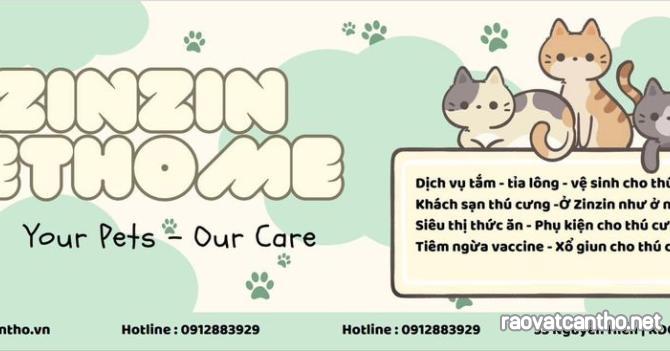 Dịch Vụ Vệ Sinh Thú Cưng – Cắt Tỉa Lông Thú Cưng – Khách Sạn Thú Cưng Cần Thơ – ZinZin Pethome