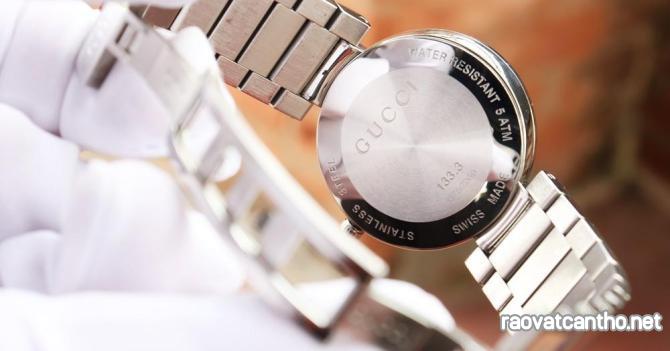 Đồng Hồ Nữ : Gucci Interlocking Silver - Bản dây thép - Size 37mm