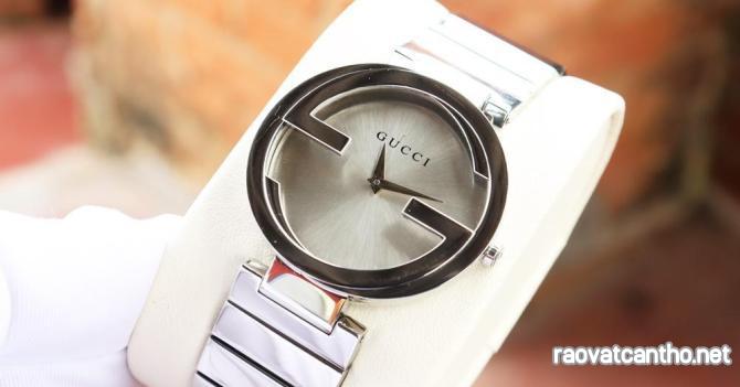 Đồng Hồ Nữ : Gucci Interlocking Silver - Bản dây thép - Size 37mm