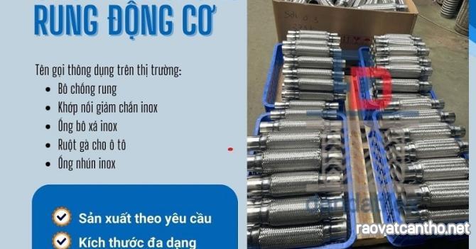 Flexible Hose, Khớp nối mềm inox 304 nối bích, ống mềm kim loại, Ống thép chôn bê tông