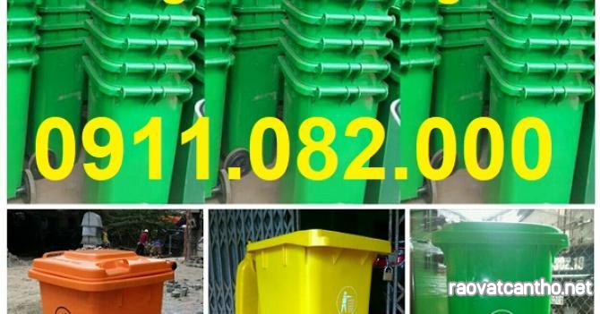 Giá rẻ thùng rác nhựa mẫu mới- thùng rác 120l 240l 660l tại cần thơ - lh 0911082000