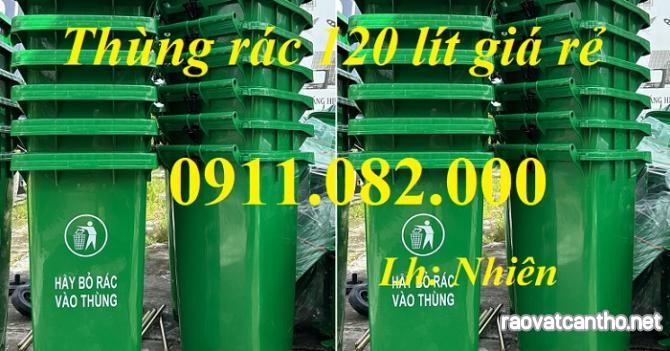 Giá rẻ thùng rác nhựa mẫu mới- thùng rác 120l 240l 660l tại cần thơ - lh 0911082000