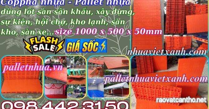 *.GIẢM GIÁ CỰC SỐC - GIÁ SIÊU RẺ.* - Pallet nhựa lót sàn sân khấu - tấm lót sàn sân khấu