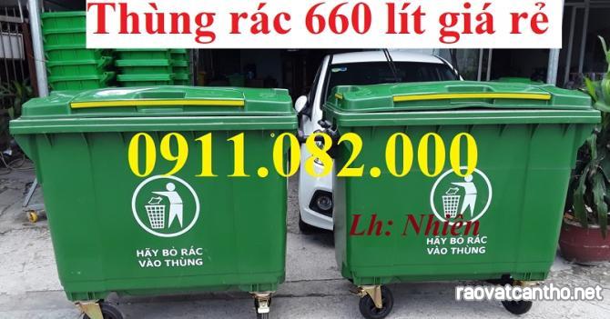 Hạ giá cuối năm thùng rác giá rẻ- thùng rác 120l, 240l, 660l giá sỉ toàn quốc- lh 0911082000