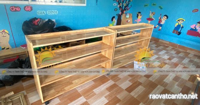 Kệ montessori, kệ gỗ 3 tầng mầm non nhiều mẫu chất lượng cao