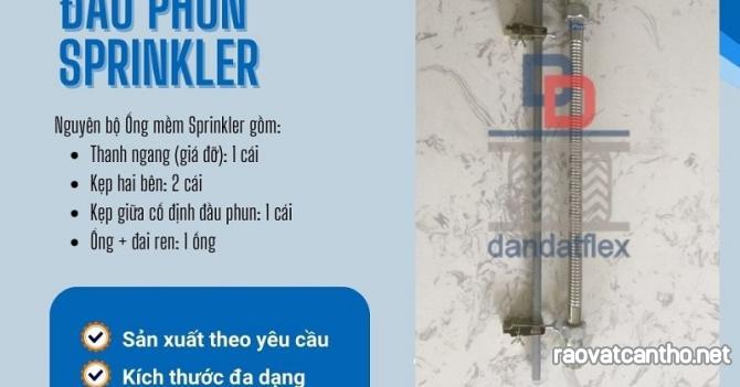 Khớp nối mềm inox cấp nước đầu phun Sprinkler ( Ống mềm inox nối đầu phun chữa cháy )