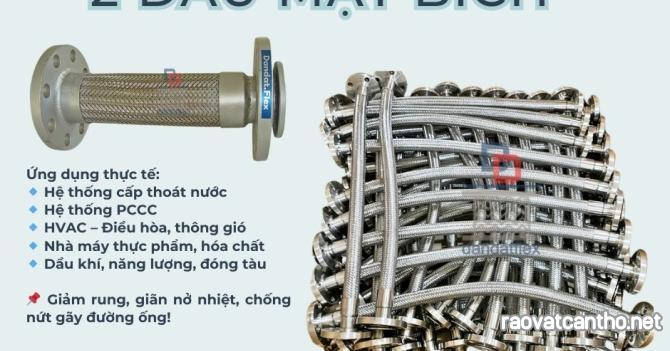 Khớp nối mềm kim loại, khớp nối mềm inox chống rung, khớp nối mềm inox – bền bỉ mọi công trình