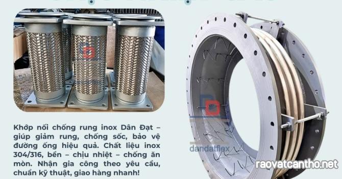 Khớp nối mềm kim loại, khớp nối mềm inox chống rung, khớp nối mềm inox – bền bỉ mọi công trình