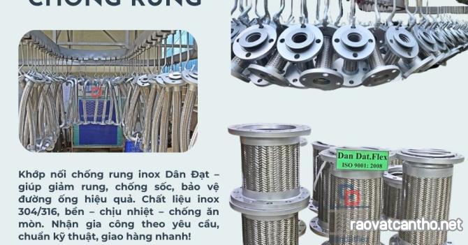 Khớp nối mềm kim loại, khớp nối mềm inox chống rung, khớp nối mềm inox – bền bỉ mọi công trình